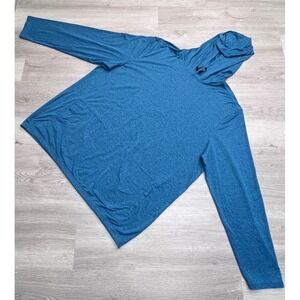 01.Algo Mens XXL Blue Performance Hoodie Quick Dry UV SPF 40 SP8AGLSPMHD-H